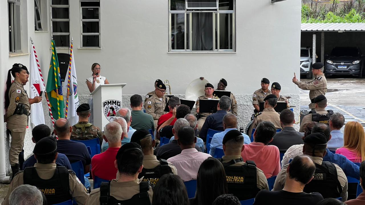 PM anuncia melhorias estruturais na companhia e inaugura sala de proteção à mulher em Santos Dumont